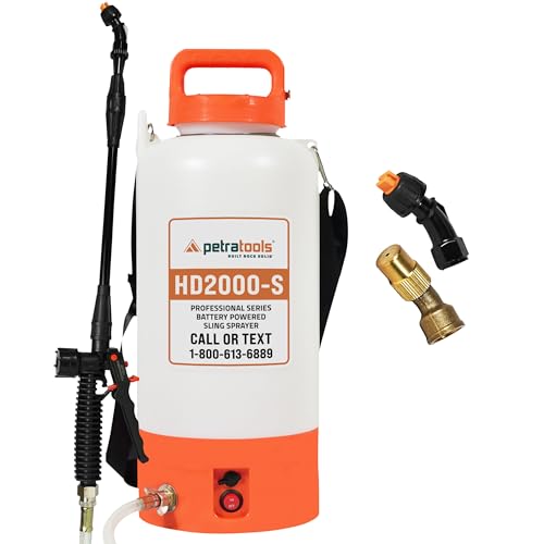PetraTools HD2000-S 2 Gallon Battery Powered Garden Sprayer, 2 Hour Runtime - size: 2 Gallon Standard