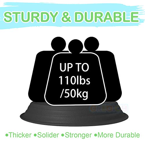 6 Pcs Plastic Plant Saucer 12 inch Plant Trays for Pots Up to 10.4" at Base - color: Ash Black, size: 12.8" (10.4" at Base) - 6 Pcs