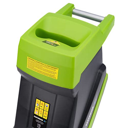 Earthwise GS015 15-Amp Electric Corded Chipper/Shredder with Collection Bag - style: 15-Amp, 8:1 Thick Mulch Ratio
