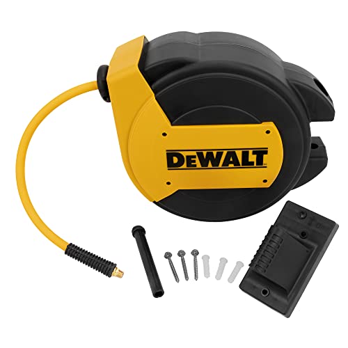 DEWALT Enclosed Hybrid Polymer 3/8 in. x 50 in. Hose Reel with 1/4 in. NPT Fitting DXCM024-0434