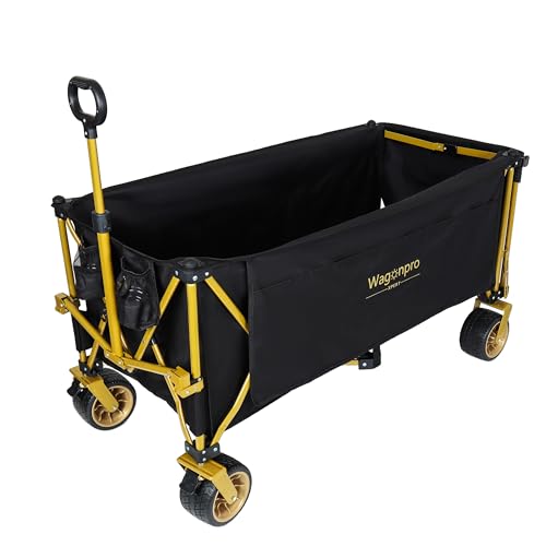 GDFStudio 67.5" Extra Long Beach Wagon Cart with Tailgate, Utility Cart for Camping Beach, Camping Gear Transport Wagon, Heavy Duty All-Terrain Wheels, 480 lbs Capacity, No Assembly, Black - color: Black With Tailgate