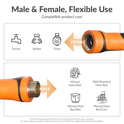 Giraffe Tools Garden Hose 5/8", 5ft Short Garden Hose - size: 5FT Male to Female