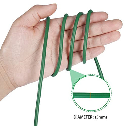 Tenn Well 2Pk 32ft 5mm Green Plant Ties Soft Garden Wire for Tomatoes - color: Green, size: 5mm