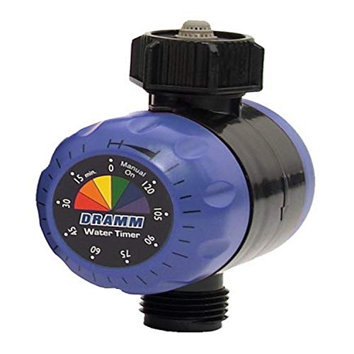 Dramm ColorStorm Premium Water Hose Timer, Mechanical, Turns Water Off Automatically, Up to 120 Minutes of Run Time, Compact for Lawn, Drip, Soaker Hose and Garden, Blue - color: Blue