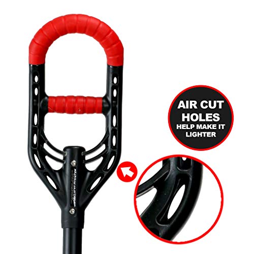 Roamwild Multi-Digger Garden Digging Spading Fork – Fibreglass Light Weight Gardening with Unique Dual Soft AIR Light Grip Technology & Soil Lump Cutting Bladed Tines (Fork) - color: Fork