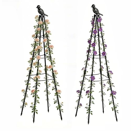 Garden Trellis, 47" Plant Trellis Support Plant Stand for Climbing Plants Outdoor and Indoor Trellis, Potted Plants Flowers Vegetables and Vines, Tomato Cage Tower - 2 Pack