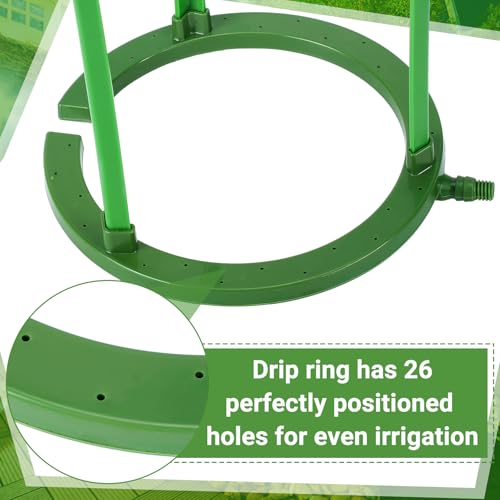 Tujoe 4 Sets Drip Irrigation Ring Tree Water Ring 3 Leg Support, 9 Inch - size: 9 Inch
