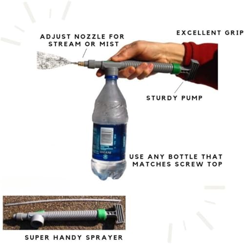 High-Pressure Handheld Garden Sprayer, Adjustable Nozzle Manual Pump Sprayer Portable Watering Tool for Garden Plant Lawn Household Cleaning