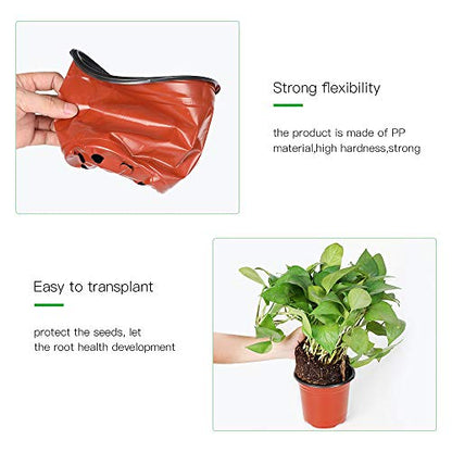 JERIA 200 Pack 6 Inch Plastic Nursery Pots Comewith Drainage Holes, Seedling Flower Plant Container and Seed Starting Pots with 200 Pcs Labels - size: 6 Inch