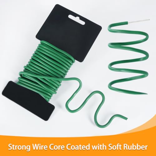 Tenn Well 2Pk 32ft 5mm Green Plant Ties Soft Garden Wire for Tomatoes - color: Green, size: 5mm