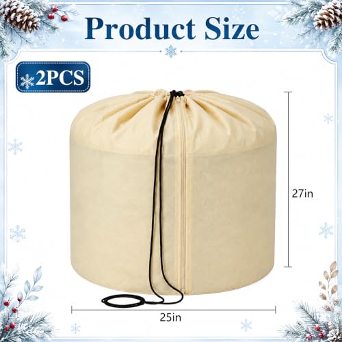 2 Pack Plant Winter Protection Pot Cover, 27"x25" Anti-Frost Flower Pot Bag - color: L-2pcs