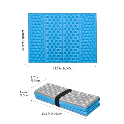 FOCHIER F Stadium Seat Pad, Foam Sitting Pad Mat, Diamond Foldable Camping Seat Cushion for Bleachers, Outdoor Hiking, Backpacking, Picnic, Fishing, Concert,Mountaineering - color: Blue 1PC