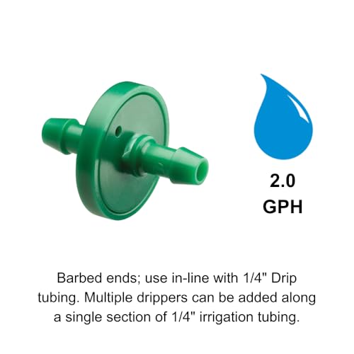 Rain Bird ILD2010PKXS Drip Emitter, 2 GPH, 10-Pack - style: 2 GPH on In-Line Stake