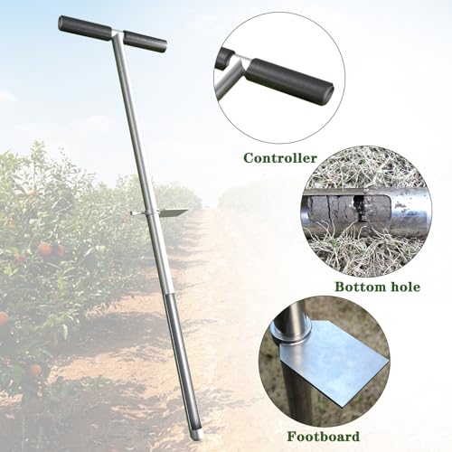 36" Soil Sample Probe Stainless Steel T-Style Handle Sampling Soil Probe