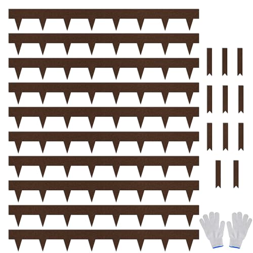 Worth Garden 10-Pack 4.5"x40" Metal Landscape Edging 33' Landscaping Border - color: Powder-Coated Bronze