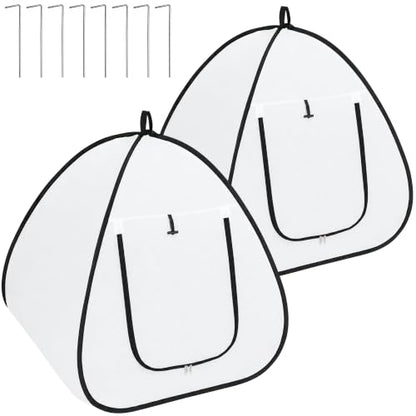 DECOHS 2 Pcs Pop Up Shrub Freeze Protection, Winter Plant Frost Cover Tents - color: 28''x28''x30''