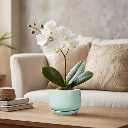 G EPGardening Ceramic Plants Pots - 4 inch Plant Pots Indoor, Green - color: Mint Green, size: 4 Inch