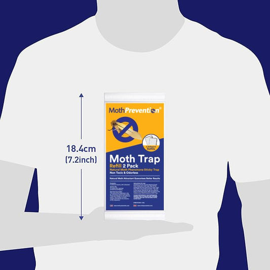 Clothes Moth Trap Replacement Strips (6 Strips in Total) - Refills for MothPrevention Moth Traps - for Closets & Clothing
