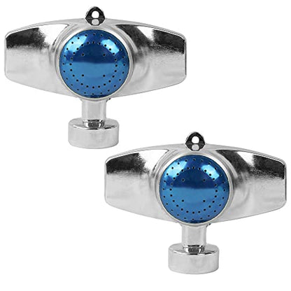 Hourleey 360 Degree Metal Spot Sprinkler, 2 Pack Circle Pattern Sprinkler with Gentle Water Flow for Small Area Yard Lawn Garden Watering, Coverage Up to 30FT (Blue) - size: 2 Pack