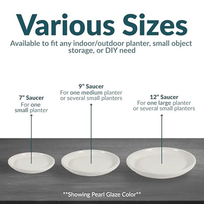 Sunnydaze 9" Ceramic Plant Saucers for Planters, 2pk, Imperial Blue - color: Imperial Blue, size: 9 in