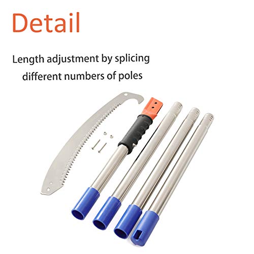Pole Saw for Tree Trimming, Long Tree Trimmer Pole Saw 10FT, Manual Pole Cutter for Yard Garden and Patios Trees Branches Cutting - size: 10FT