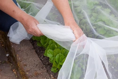 Agfabric Garden Netting 3.9x9.5' Insect Pest Barrier Netting for Garden Protection,Plant Cover Row Cover Mesh Netting for Vegetables Fruit Trees and Plants,White - size: 3.9'x9.5'