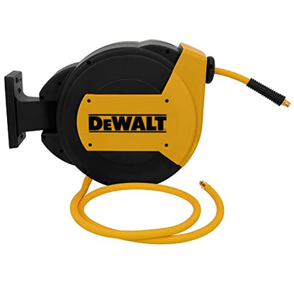 DEWALT Enclosed Hybrid Polymer 3/8 in. x 50 in. Hose Reel with 1/4 in. NPT Fitting DXCM024-0434
