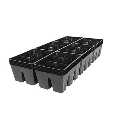 Handy Pantry Black Plastic Garden Tray Inserts - 5 Sheets of 36 Planting Pot Cells Each - 2x3 Nested x6 Configuration - Perforated - Nursery, Greenhouse, Gardening - size: 5 Sheets