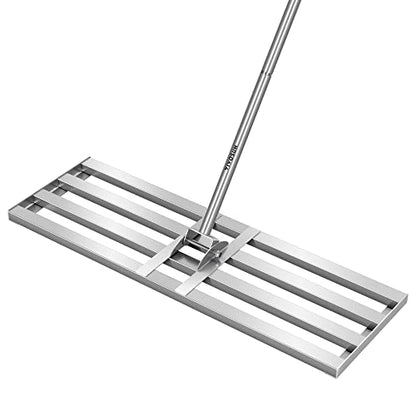 VIVOSUN 30" Lawn Leveling Rake, 30" x 10" x 78" Heavy-Duty Stainless Steel Lawn Leveler with 7FT Adjuatble Long Handle for High Effect, Metal Levelawn for Smooth Soil, Rustproof Rakes for Garden Yard - style: 30" x 10" Leveling Rake