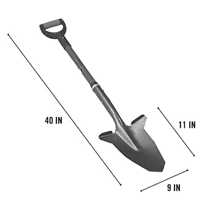 Spear Head Spade SHFD3 40" Yellow Garden Spade Shovel - Gardening Shovel with a 9" x 11" Beveled Blade, Steel-Reinforced Fiberglass Long Handle & Cushioned D-Grip - Digging Spade for Planting - color: Yellow
