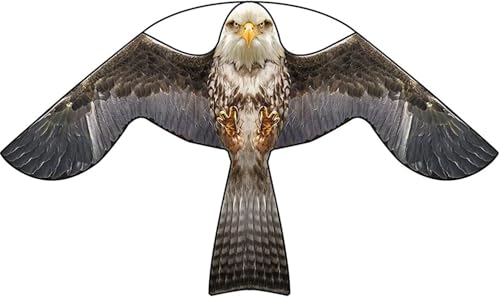 Bird Scarer Kite Without Pole Crops Farm Protector Hawk Flying Kite-Type-B - color: Brown-Grey