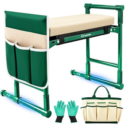 Saker 2026 Upgraded Garden Kneeler and Seat with 500LB Frame & Soft Pad - size: Luxury version