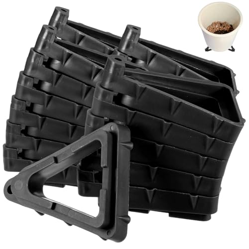 M METERXITY 24-Pack Plant Pot Feet for Outdoor Planters, 3.5 x 2.8 Inch Plastic Invisible Flower Pot Risers Toes for Indoor/Outdoor, Prevent Rotting on Wood [Black] - color: Black, size: 3.54 in
