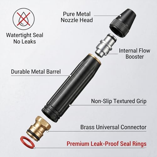 Acssart Power Washer & High Pressure Hose Nozzle - 2026 Upgraded Home Car Wash Water Gun, Garden Hose Pressure Washer Attachment Wand for Watering Plants (2 Pcs (A)) - color: 2 Pcs (A)