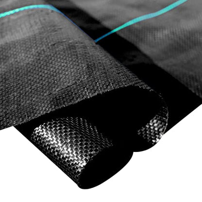 Happybuy 6.5FTx330FT Premium Weed Barrier Landscape Fabric Heavy Duty 3.2OZ, Woven Weed Control Gardening Mat, High Permeability Good for Flower Bed, Geotextile Fabric, Driveway Fabric, Ground Cover - size: 6.5FTx330FT-3.2OZ