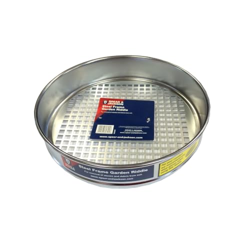 Spear & Jackson Riddle Steel Frame Garden Riddle/Sieve - size: 31.5x31.5x7 cm