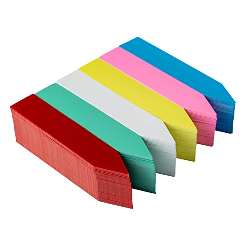 Crafjie 360 Pcs 4 inch Plastic Plant Nursery Garden Labels 6 Colors Pot Marker Garden Stake Tags Waterproof Plant Markers, Plant Labels for Seedling Garden Markers Tags, Vegetable Gardening Tags