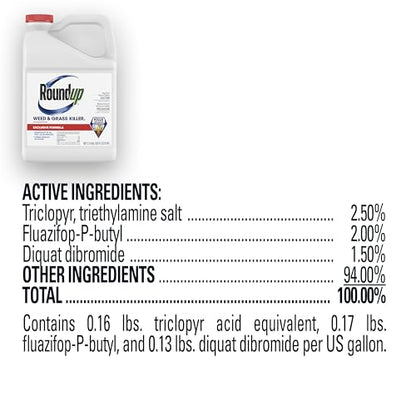 Roundup Weed & Grass Killer4 Concentrate, 2.5 gal. - size: 2.5 gal. Conentrate