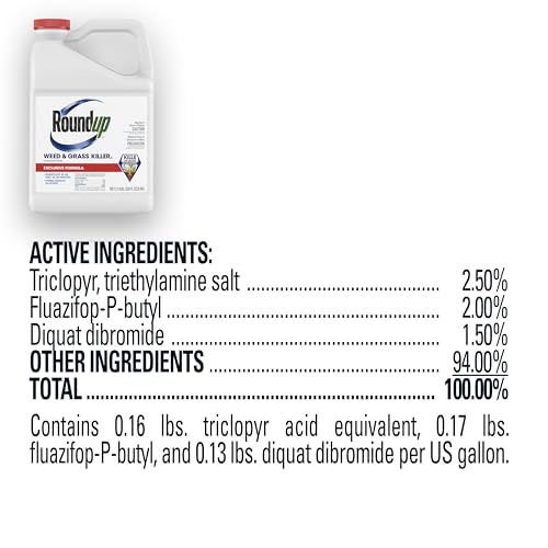 Roundup Weed & Grass Killer4 Concentrate, 2.5 gal. - size: 2.5 gal. Conentrate