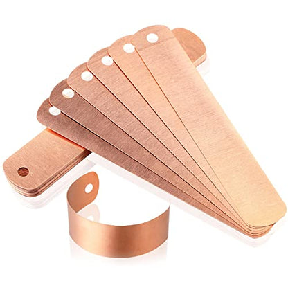 Hotop 30 Pcs 4.5 Inch Copper Plant Tags Metal Tree Tags