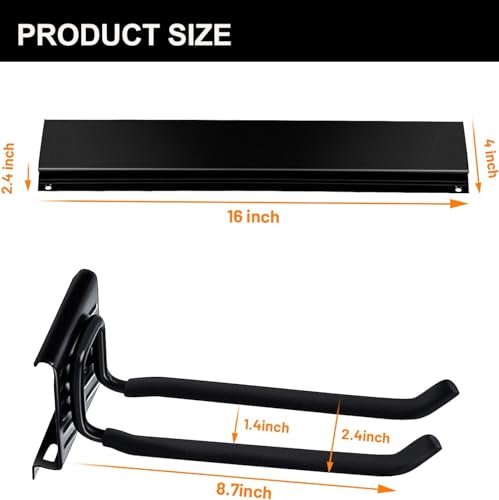 Wallmaster Garage Storage Organization Wall Mount Folding Chair Hangers - size: 12Hooks+6Panels