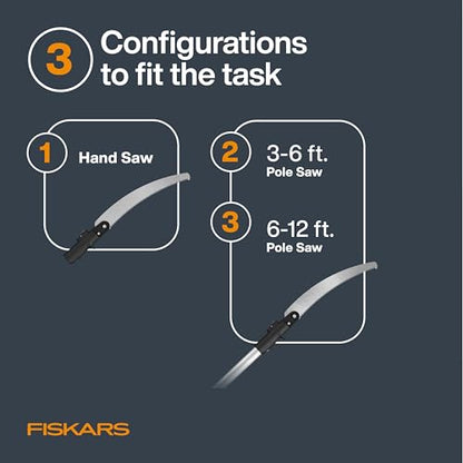 Fiskars 3-12 Ft XtendControl Extendable Modular Pole Saw & Tree Trimmer - style: 12' X1 Saw