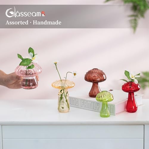 Glasseam Mushroom Plant Propagation Station: 10 Pcs Glass Mini Terrarium - color: Colorful, size: 10