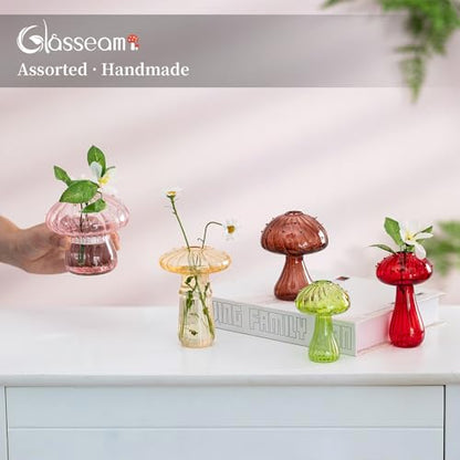 Glasseam Mushroom Plant Propagation Station: 10 Pcs Glass Mini Terrarium - color: Colorful, size: 10