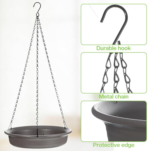 Kifmurase 2 Packs Plant Hanger Hanging Planters, for Plants, Black