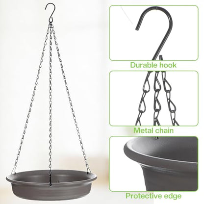 Kifmurase 2 Packs Plant Hanger Hanging Planters, for Plants, Black