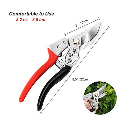 TONMA 8.2" Garden Shears, Made in Japan, Pruning Shears for Gardening, TP-2 - size: 8.2 inches