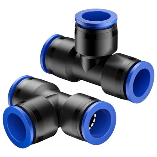 Pawfly 15 Pcs Quick Connect 1/2" Drip Irrigation Tee Fittings for 1/2 Inch Irrigation Tubing (1/2" ID x 0.62-0.63" OD), Push-to-Fit 3-Way Tee Connectors, Anti-Leak Drip Irrigation Parts - size: 15 Pcs Quick Connect 3-Way Tee Connectors