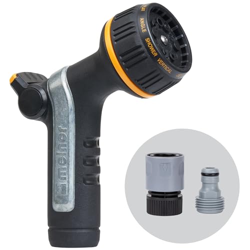 Melnor 65179AMZ Heavyweight Metal Thumb Control Nozzle w/Quick Connect Set - size: Multi-Pattern, style: Heavyweight Thumb Control