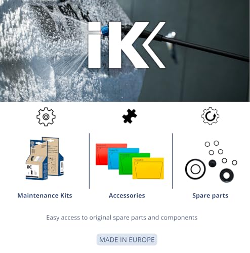 IK Foam Pro 12 ALK – Professional Alkaline Foam Sprayer for Industrial Cleaning & Car Detailing – 2 Gal Pump Spray Foamer– High Capacity, Safety Lock, Fan Nozzle - color: White and blue